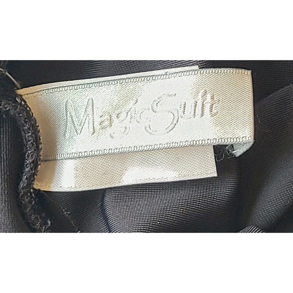 Miraclesuit Sz. 10 Black Halter Gold Medallion Resort Slimming Tummy Control - Picture 7 of 8